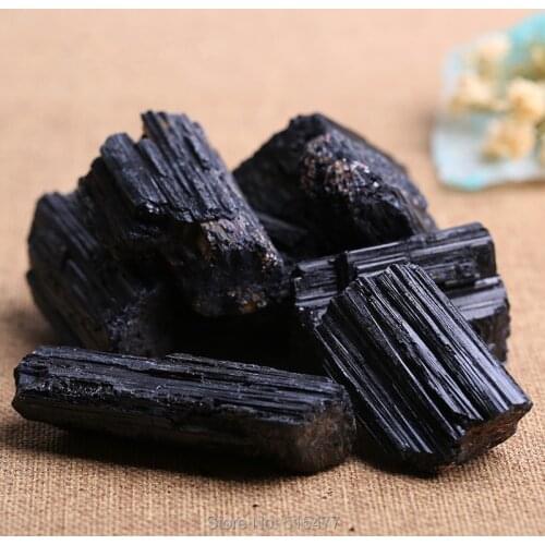 AAAA++100g Rare Natural Black Tourmaline Quartz Crystal Rough Specimen C306Natural Stones and Minerals Fish Tank