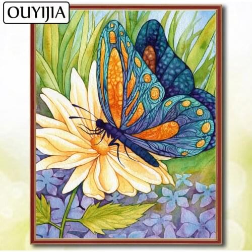 OUYIJIA Butterfly Cartoon Animal 5D DIY Diamond Painting Full Square Rhinestones Picture Mosaic Diamond Embroidery Cross Stitch