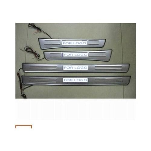 Car Styling for Toyota Land Cruiser 100 accessories 1988-2007 led auto door sill protector illuminated door sill scuff plate