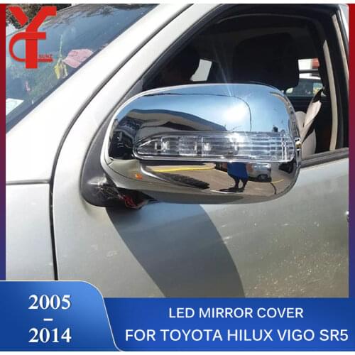 ABS Car LED Side Mirror Cover For Toyota Hilux Vigo SR5 2005 2006 2007 2008 2009 2010 2011 2012 2013 2014 Double Cabin fortuner