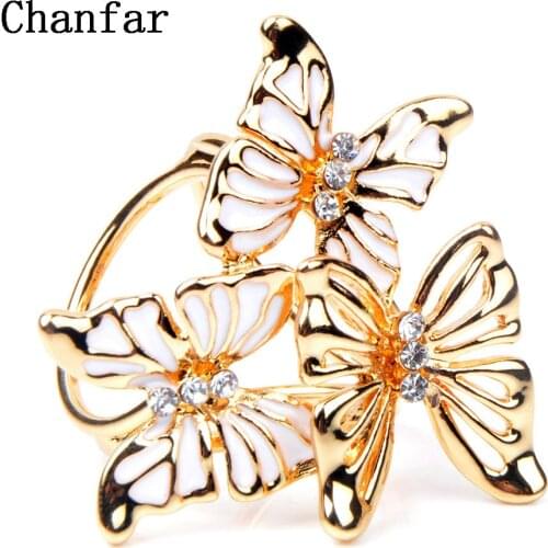 Chanfar Cute Butterfly Hijab Scarf Buckle Clip Women Beautiful Design Rhinestone Brooch Pins Jewelry For Fashion Accessories