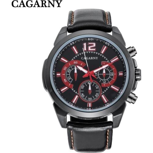 Classic Design Quartz Watch For Men Black Leather Strap Mens Sports Wrist Watches Casual Hombre Hour Clock Relogio Wholesale