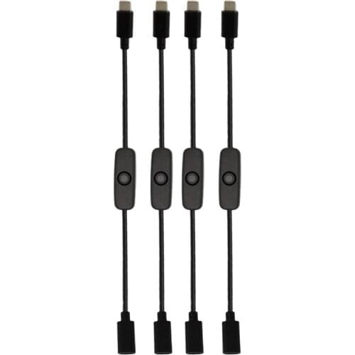 Hot for Raspberry Pi Power Switch Raspberry Pi 4 Power Switch Supply Cable USB C Power Switch Type-C Power Switch(4PCS)