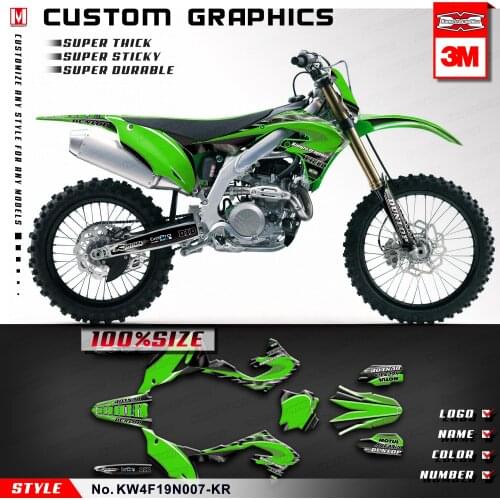KUNGFU GRAPHICS Custom Stickers Motocross Décor Full Wrap Kit for KX 250 F 2021, Green
