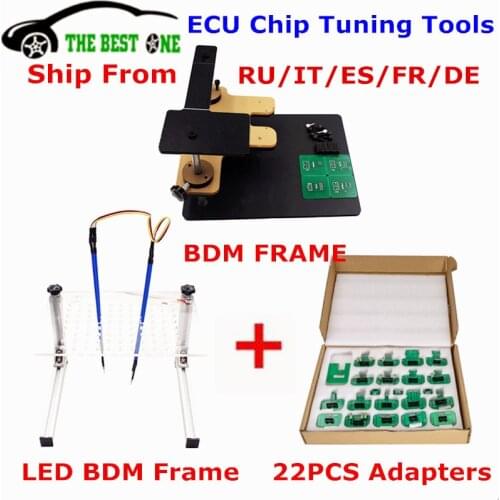 Best Stainless Steel Metal Led BDM Frame 22PCS BDM Adapters BDM Frame For KESS Ktag Fgtech ECU Programmer Chip Tuning Tool