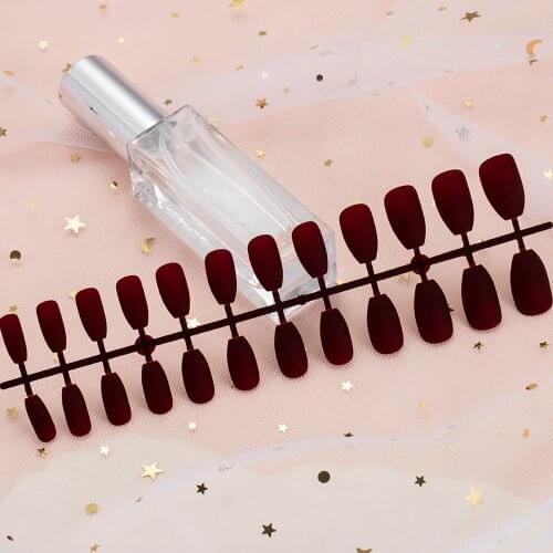 24Pcs/set Matte Frosted Series Long Coffin False Nails Ballet Nail Pieces Full Cover Nail Tips Fashion Manicure Patch For Girls