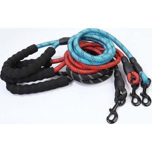 6 Sizes Durable Nylon Dog Leash Reflective Safety Walking Training Traction Rope Soft Handle Sling Pet Lead for All Dog Breeds