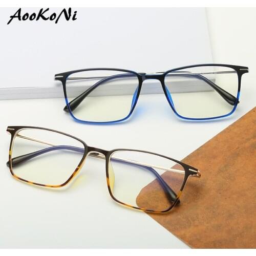 New Explosion Mens Boutique Business Flat Mirror Plain Square Myopia TR90 Frame Female Reading Computer Optical Glasses Frames