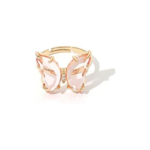2021 New Cxwind Fashion Open Animal Butterfly Ring Women Insect Adjustable Butterfly Finger Rings Female Girls Charming Bijoux