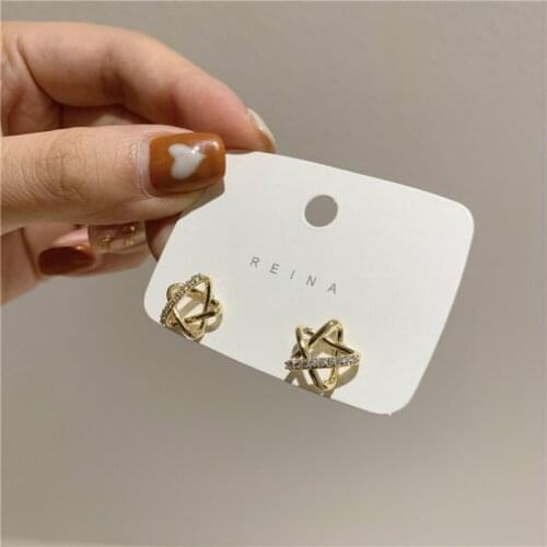 New Arrival Stud Earrings Star Metal Women Classic Simple Small Star Earrings Girl Female Cute Jewelry