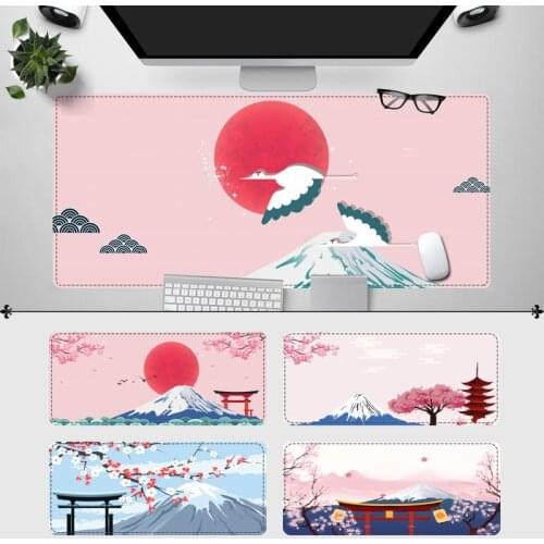 Wholesale Japanese pink cherry blossom style Mouse Pad Laptop PC Computer Mause Pad Desk Mat Gaming Mouse Pad For Overwatch