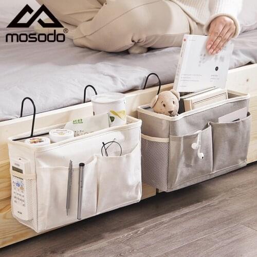 Bedside Hanging Bag Multifunction Bed Organizer Dormitory Fabric Wall Hanging Storage Stationery Organizer