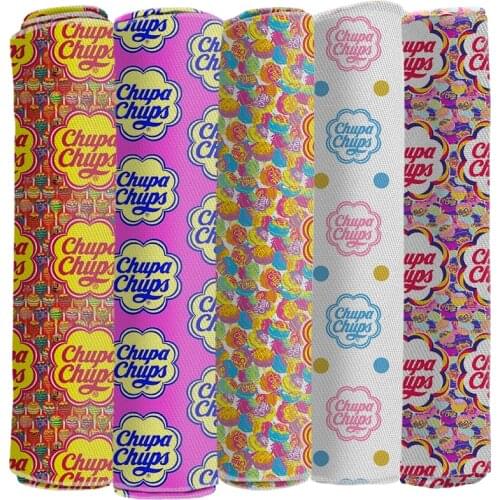 Twill polyester printed fabric chupa chups Printed Cloth Fabric Sewing Home Textile Dress DIY Crafts Supplier 50*145cm