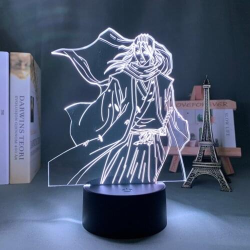 3d Lamp Bleach Byakuya Kuchiki for Bedroom Decor Nightlight Cool Birthday Gift Acrylic Led Night Light Anime Bleach