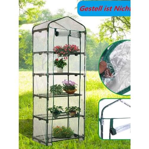 Four Floors Green Household Plant Greenhouse Mini Garden Warm Room PVC Cover Plastic Garden Green House Not Include Shelf