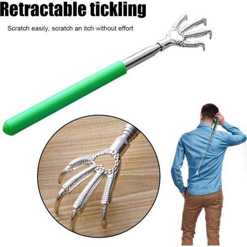 Handy Retractable Hand Grip Five-tooth Soft Massage Tools Back Scratcher Scratching Device for Elderly Hand Grip Relieve Itch
