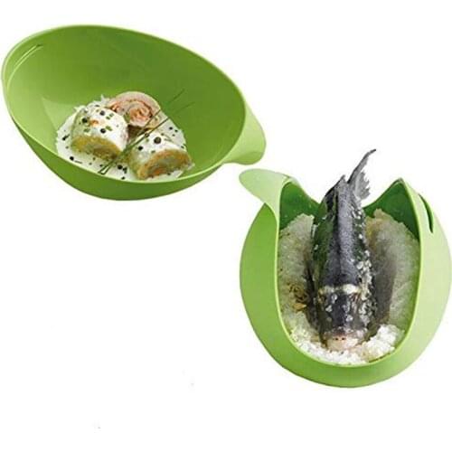 Simois All-purpose Foldable Silicone Cooking Pocket Silicone Steamed Cooking Bowl Microwave Oven Applicable Steamed Fish Bowl