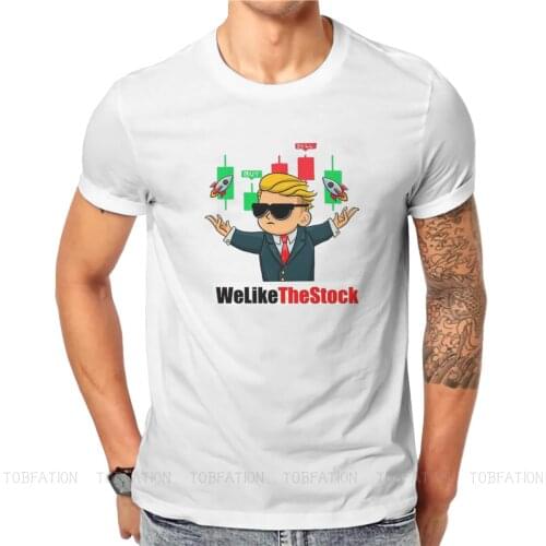 Wallstreetbets Stock and Option Trading We like the Stock T Shirt Vintage Loose Cotton Mens Clothes Harajuku Crewneck TShirt