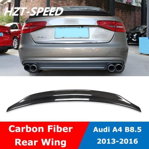 A4 B8.5 B Type Carbon Fiber Rear Tail Fins Trunk Spoiler Wing For Audi A4 B8.5 Car Styling 2013-2016