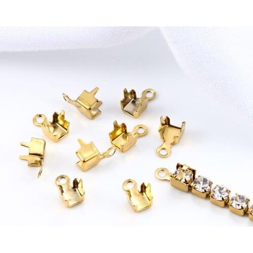 WIWI Stainless Steel Clasp Necklaces Bracelets Clasp Findings Connection For Jewelry Making Accessories 2mm 3mm 50Pcs/lot