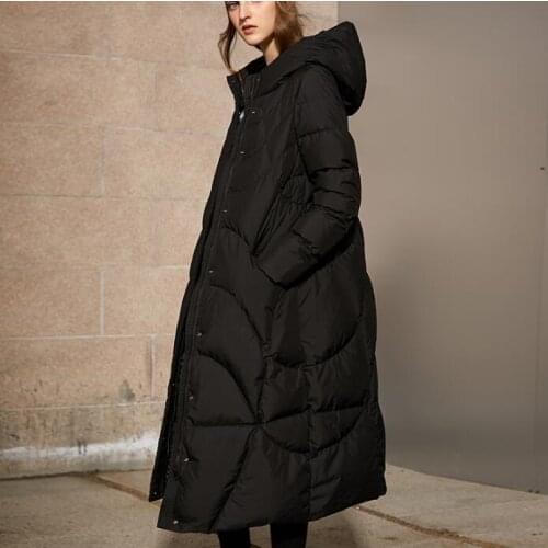 Any Size Women Winter Down Jacket Warm Hooded Women Down Coat Down Jacket
