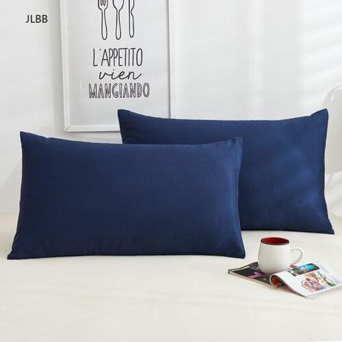 100% Cotton Pillow Case Solid Color Bed Pillowcases Standard Pillow Cover Bedding Bedroom Multi-size Optional Wholesale