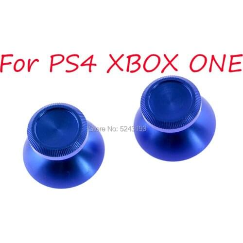 2pcs=1pair FOR PS4 Metal Analog Joystick thumb Stick grip Cap for Sony playstation PS4 XBOX ONE Gamepad Controller
