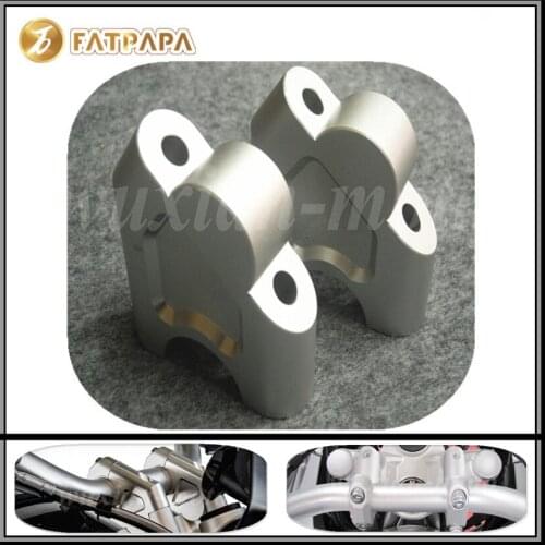 2PCS 32mm CNC Machining Handlebar Risers Bar Clamp Extend Adapter With Bolts for BMW R1200GS R1200 GS LC ADV 2014-2017 S1000XR