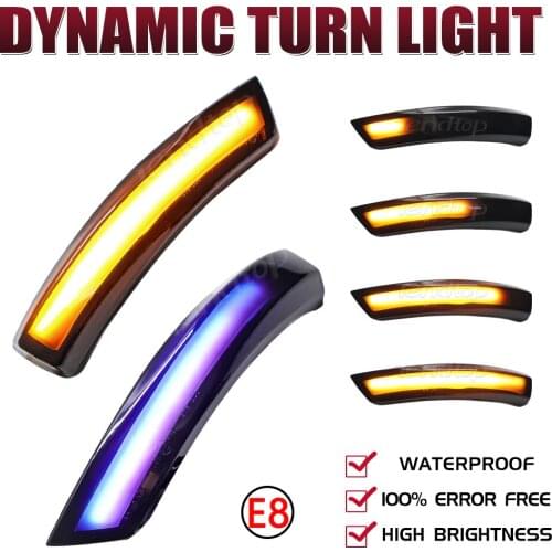 Dynamic Steering Signal Led Rear View Mirror Indicating Flash For Ford Focus Mk2 Mk3 2008-2016 Mondeo Mk4 Blue And Yellow Light