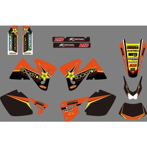 3M 0392 NEW TEAM GRAPHICS WITH MATCHING BACKGROUNDS For KTM EXC 2001 2002