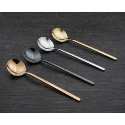 400pcs/lot 304 Stainless Steel Dinner Spoon Kitchen spoons Restaurant Serving Spoon Long Handle Soup Scoop S/M/L size