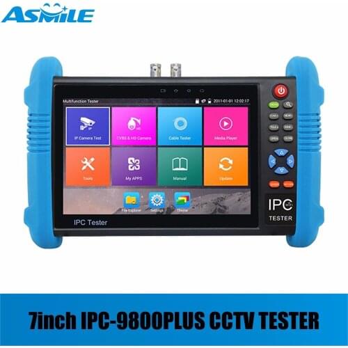 9800 Plus 4K H.265/H.264 CCTV Tester analog+IP+AHD+CVI+TVI+SDI camera tester (multimeter, cable locator,TDR,HDMI input optional)