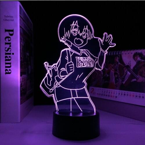 Anime Uzaki Chan Wants To Hang Out 3D Lamp Nightlight for Bedroom Decor Led Night Light Birthday Gift Waifu Manga Led Light