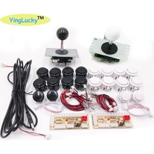2 Player Zeros Delay joystick Arcade kit USB Encoder 30mm Push Buttons Arcade Game Accessories For MAME for Raspberry Pi