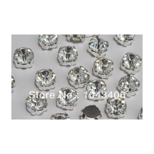 Free shipmentss18 single claw strass 4.5mmclear sew on rhinestones,AAAquality,silver 1440pcs/lot,diy sewing accessory