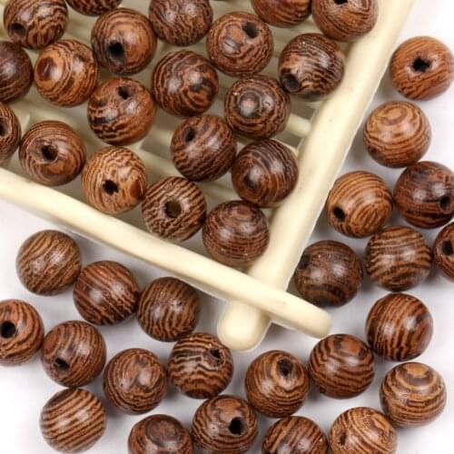 DIY 6/8/10mm Natural Brown Wood Beads Round Spacer Wooden Pearl Lead-Free Balls Charms For Jewelry Making Handmade Accessories