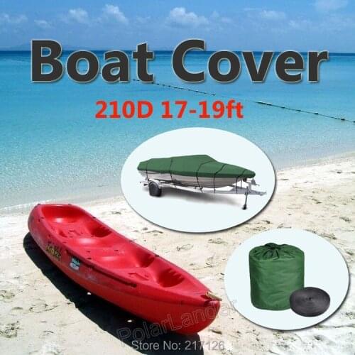 2015 Boat Cover 210D Oxford V-Hull Speedboat Cover 17-19ft High Quality Prevent UV Sunproof Waterproof Green