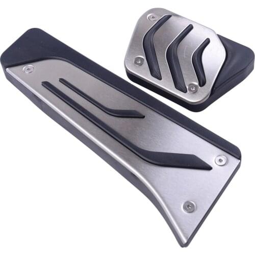CITALL 2pcs Stainless Steel Gas Brake Pedal Pad Cover fit for BMW F30 G20 G30 G32 G05 F15 F16 F25 F36
