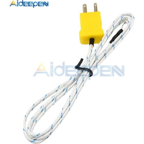 100cm K-type Test Length 1Meter Wire Temperature Meter Thermocouple Sensor Probe Cable Tester Line 1M For Thermostat Multimeter