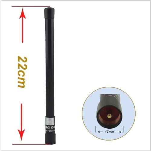 Black NL-350 144/430MHz Dual Band Fiber Glass Aerial Mobile Antenna Fiberglass for Car Mobile Radio Transceiver