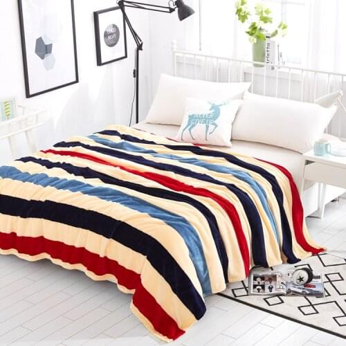 Fleece Blanket on the Bed Cover ,Soft Throw Winter Flannel Blanket for Sofa Warm Bedspread Bedsheet koc narzuta cobertores para