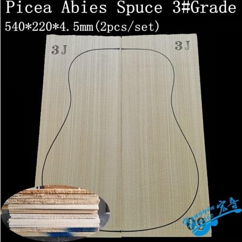 3High Grade Alps Spruce Full Veneer Guitar Top 41 Inch DIY Wood Guitar Panel Handmade Guitars Making Material 4.5*215*550mm