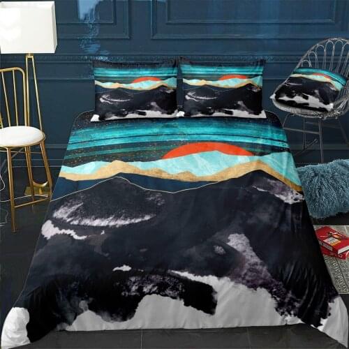 Amber Moon Quilt Cover Pillowcase 3Piece Comforter Bedding Set With Pillow Case Single Double Duvet Cover Home Decora