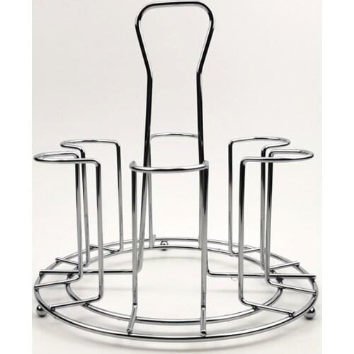 Creative Iron 6 Cups Glass Cup Stand Holder Shelf Drying Home Kitchen Hanging Drainer Storage Rack Home Storage Accessories