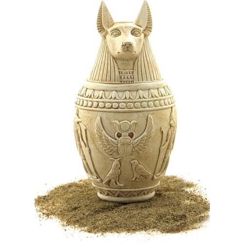 Ancient Egypt Anubis cube, pot, jewelry box - FREE SHIPPING God Tomp sarcophagus pharaoh