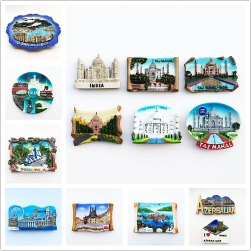 Lebanon Azerbaijan India Morocco Israel Germany Spain Finland Turkey London World Cultural Heritage Fridge Magnet Souvenir