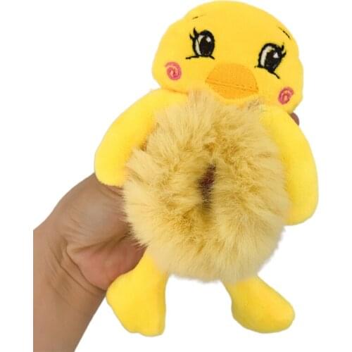 Cute Elastic Hair Ropes Cartoon Plush Animal Panda Hair Bands Lovely Hair Scrunchies Hair Decor Accessory for Girls