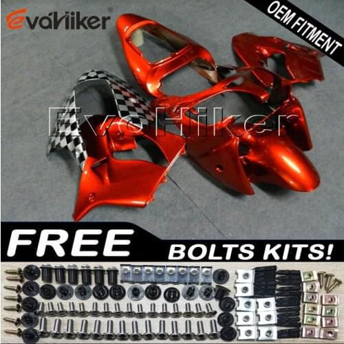 Motorcycle panels for ZX9R 2002 2003 ZX 9R 02 03 red black ABS plastic motor panels kit