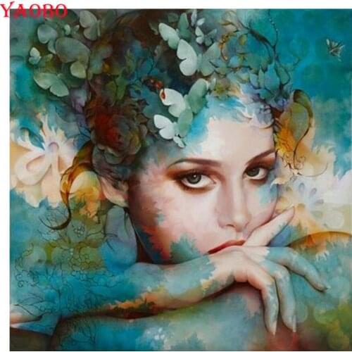 3d picture Diamond Embroidery girl Cross Stitch kits full diamond Mosaic sticker home decoration diamond painting abstract face