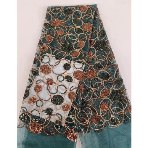 The latest French lace fabric 2021 high-quality African wedding lace fabric, with sequins as Nigerian lace fabric J3663